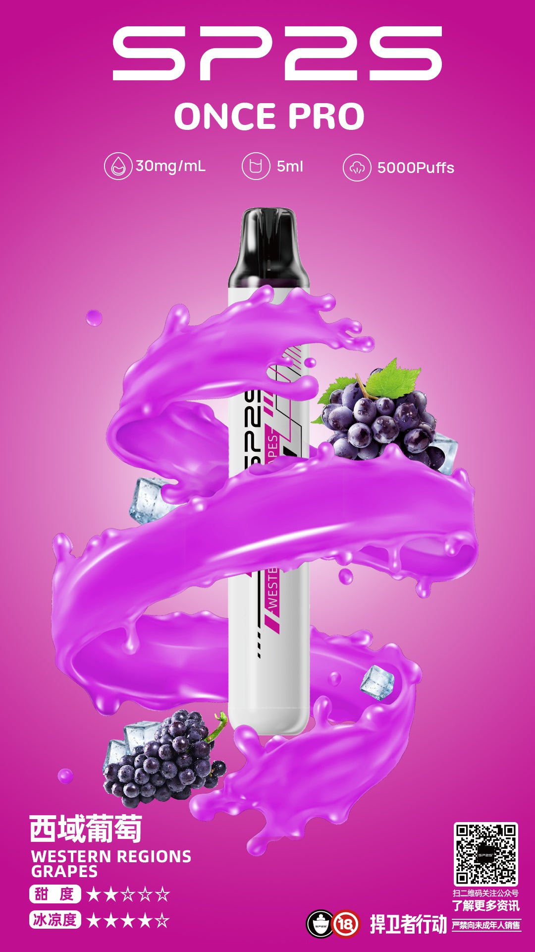 SP2S拋棄式5000口 一次性便攜霧化棒